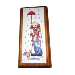 ‎Vintage Lois Thayer 3D clown artwork